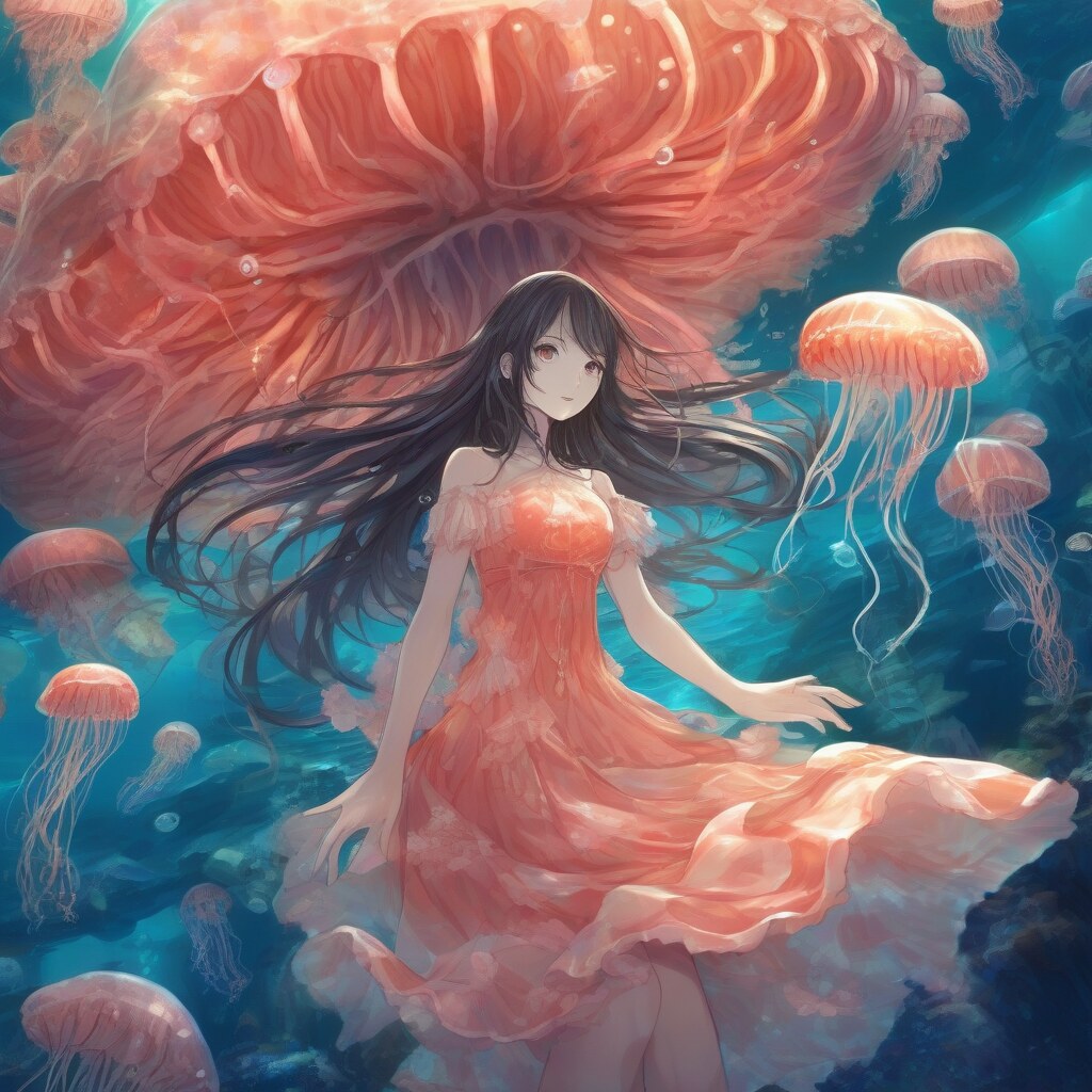 Anime underwater coral kingdom