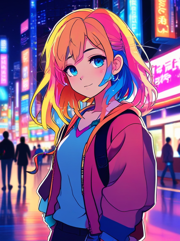 AI-generated anime image