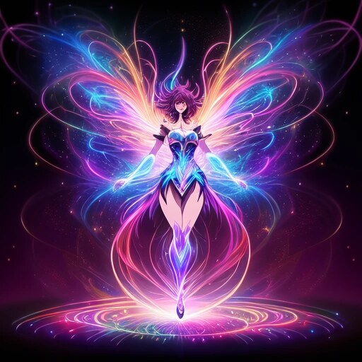 Anime magical girl transformation