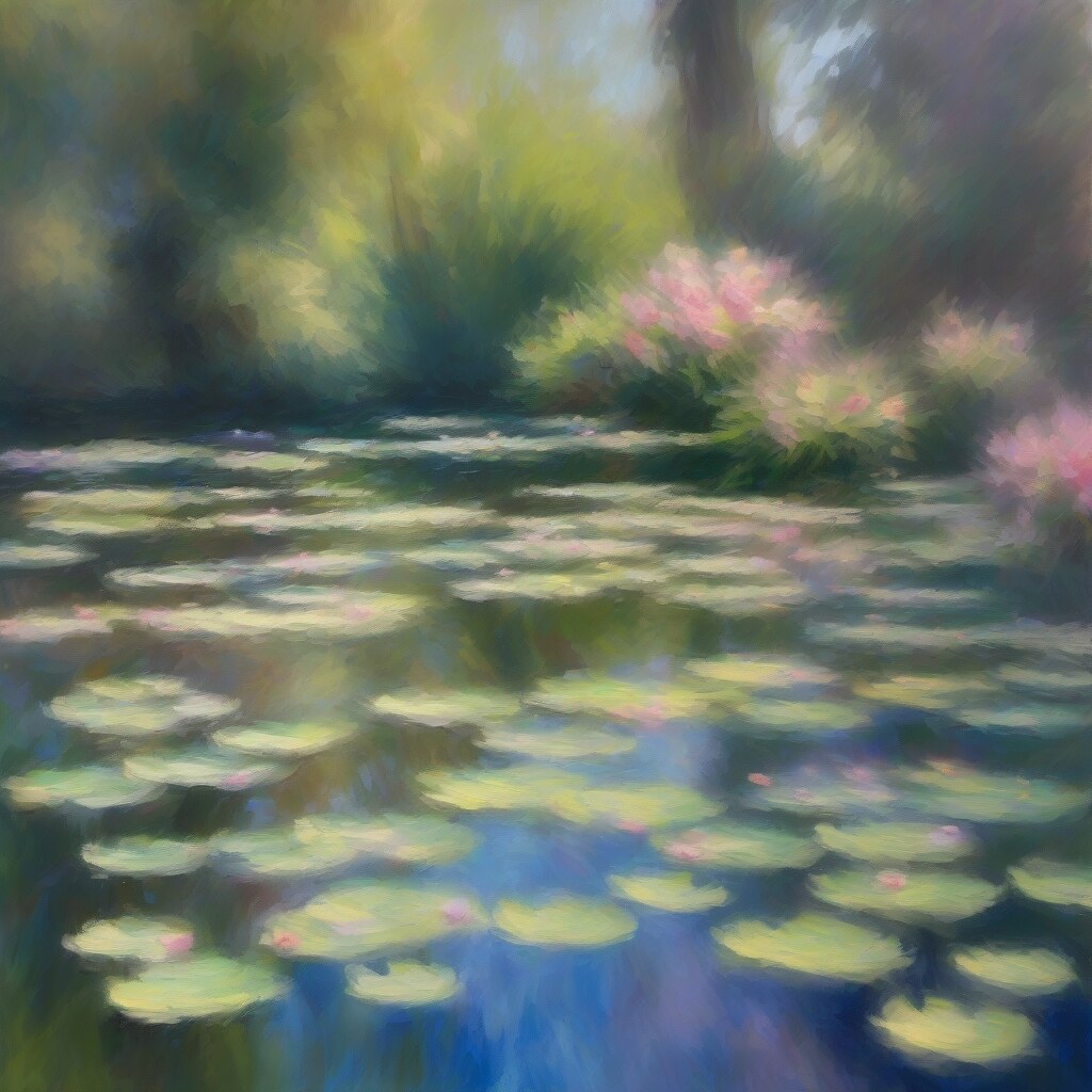 Impressionist garden, Monet inspired