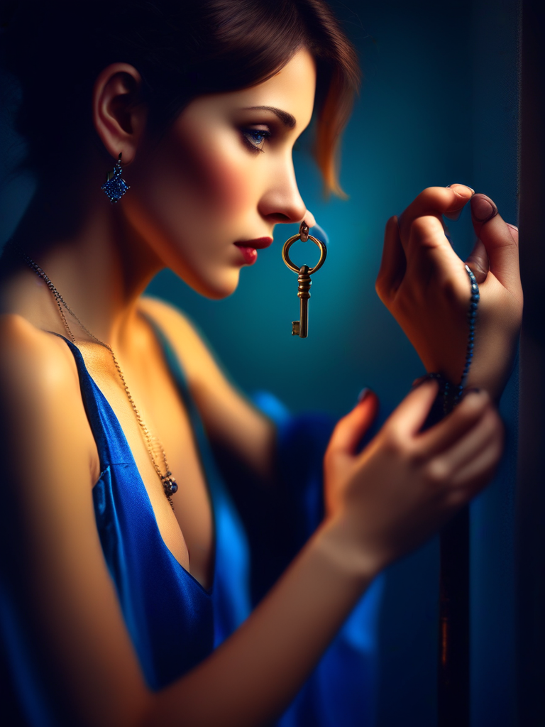 AI-generated chastity image