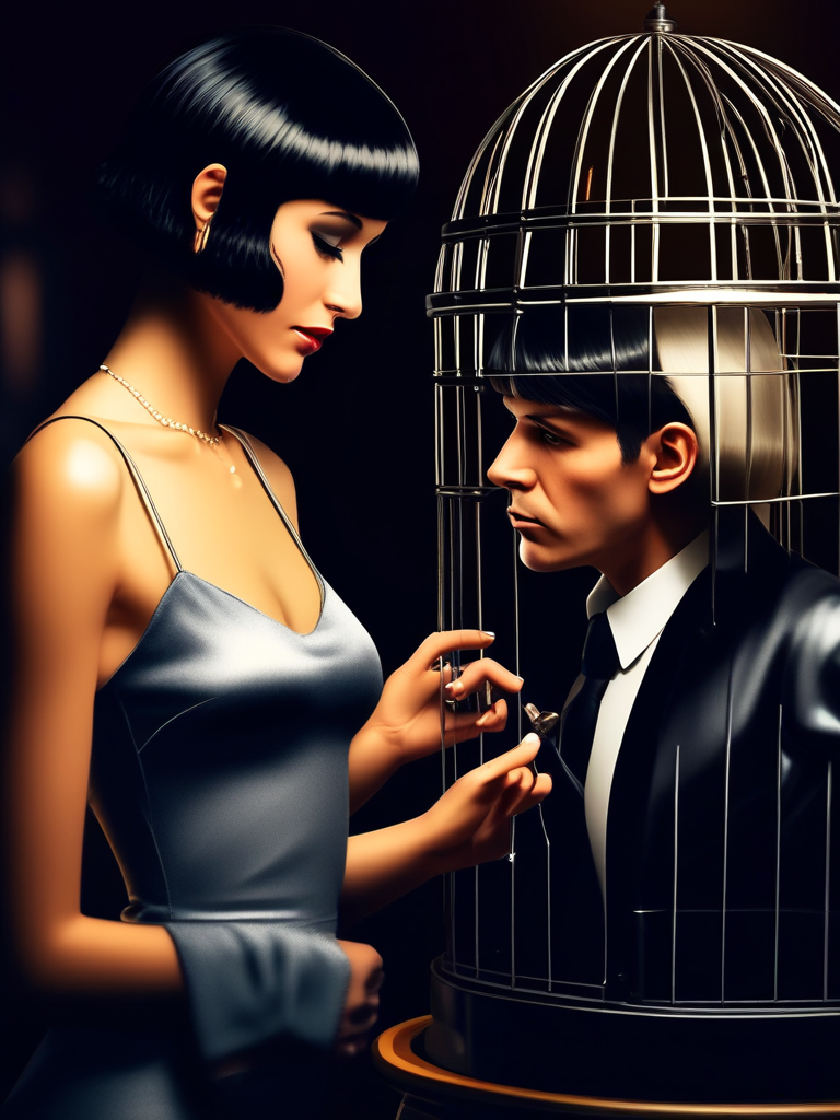 AI-generated chastity image