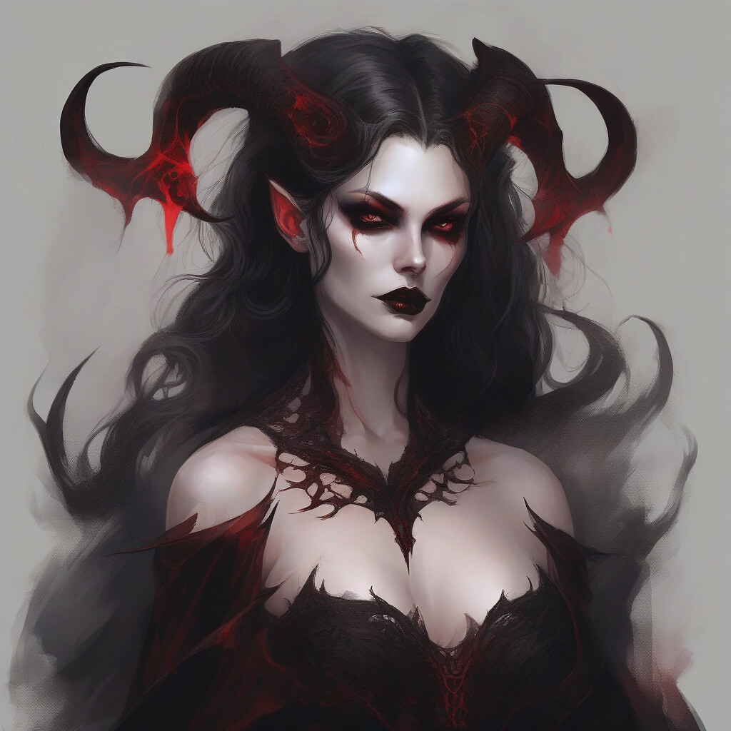 Elegant succubus dark fantasy