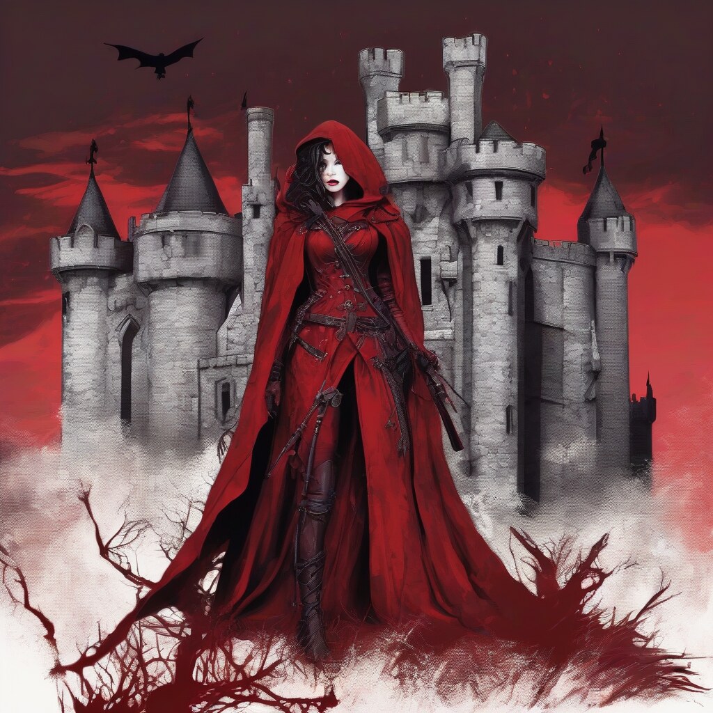 Blood moon huntress with silver crossbow