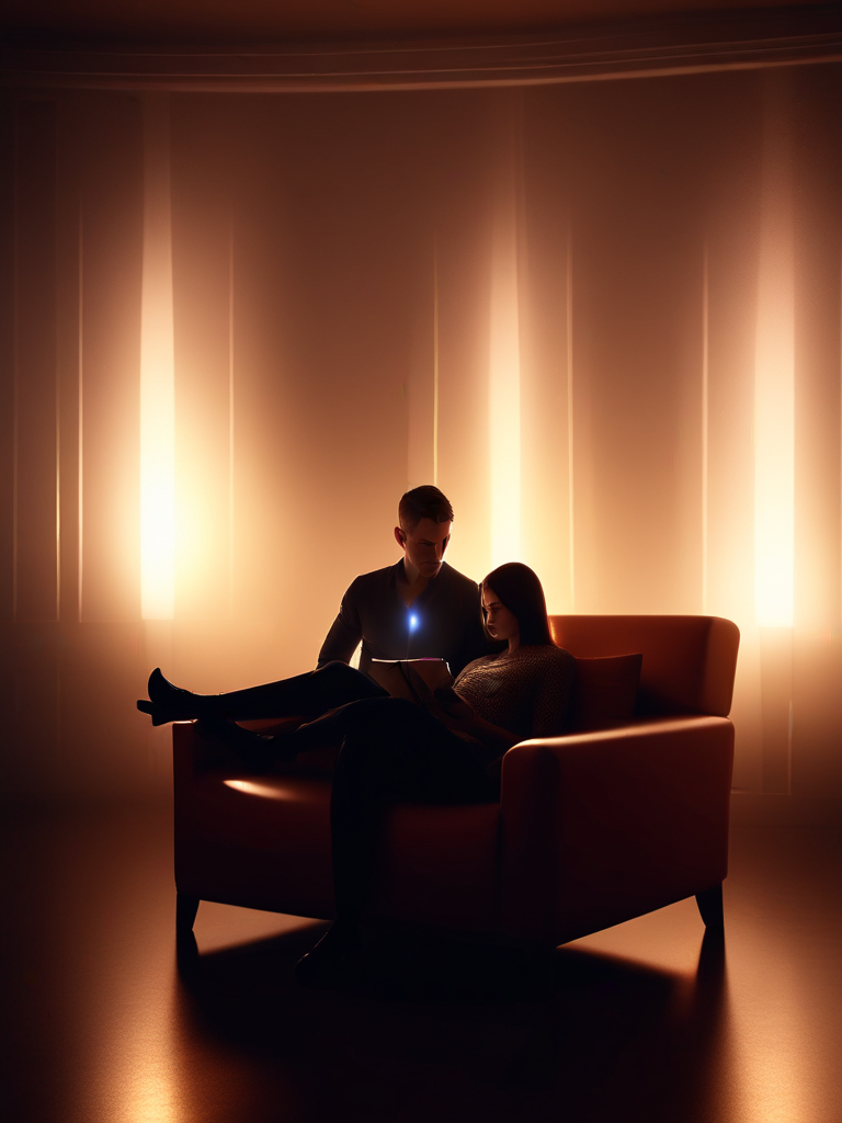 AI-generated femdom image