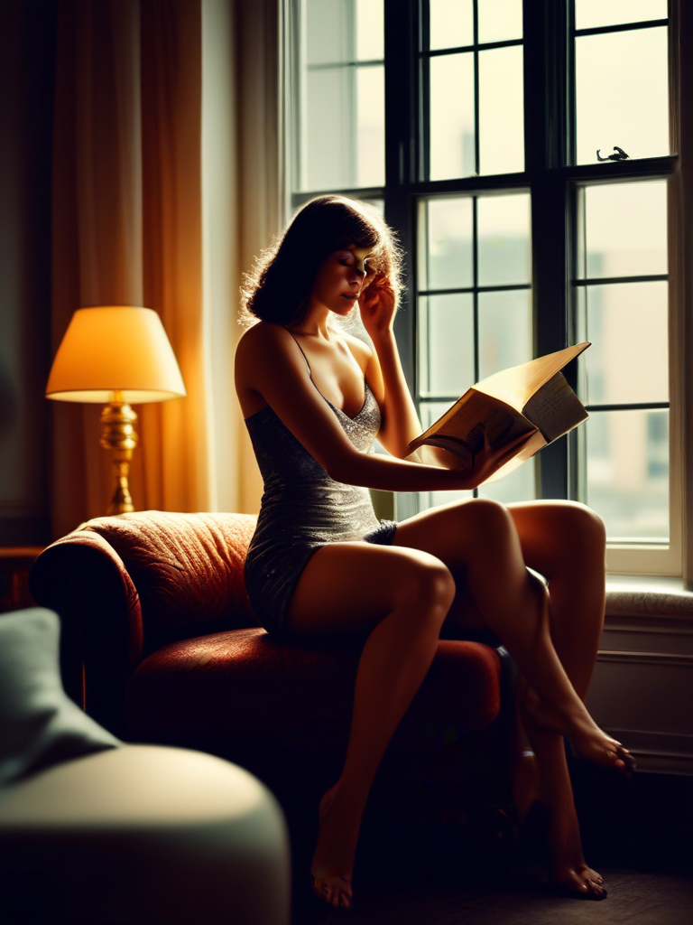 AI-generated femdom image