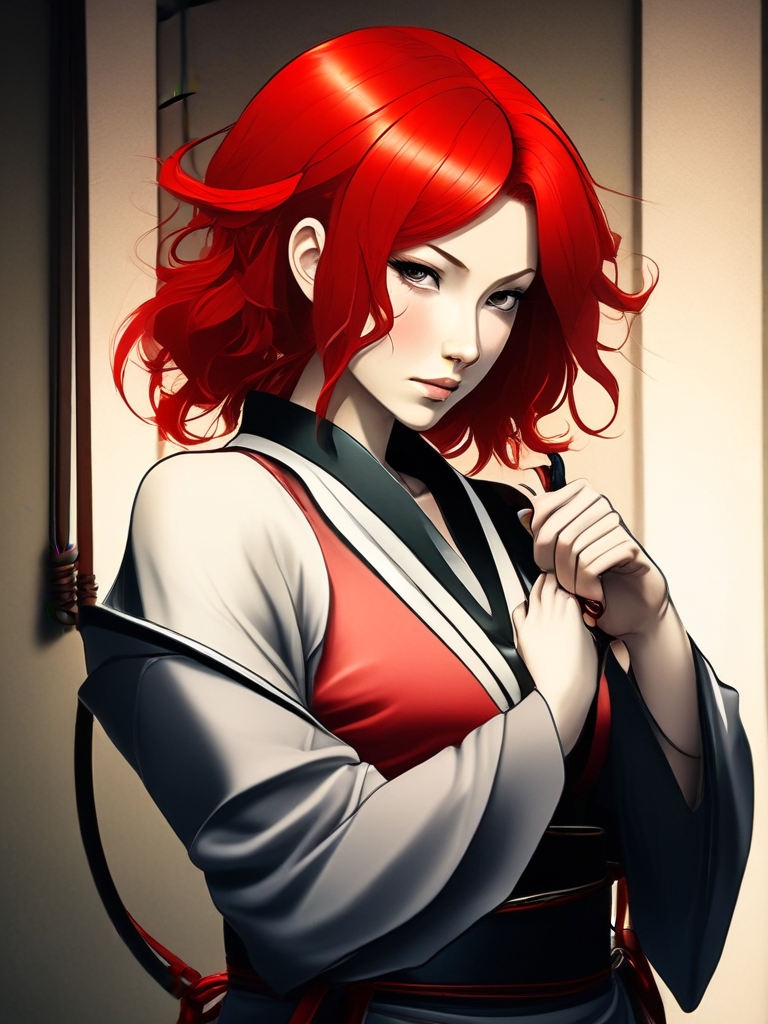 AI-generated femdom image