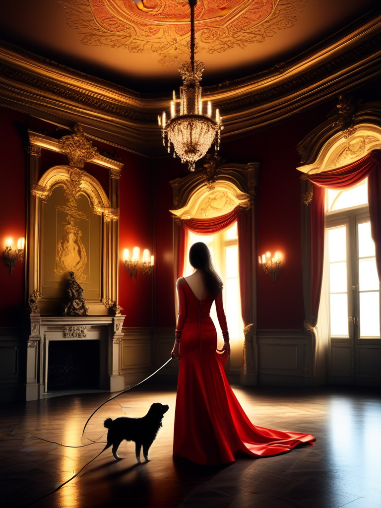 AI-generated femdom image