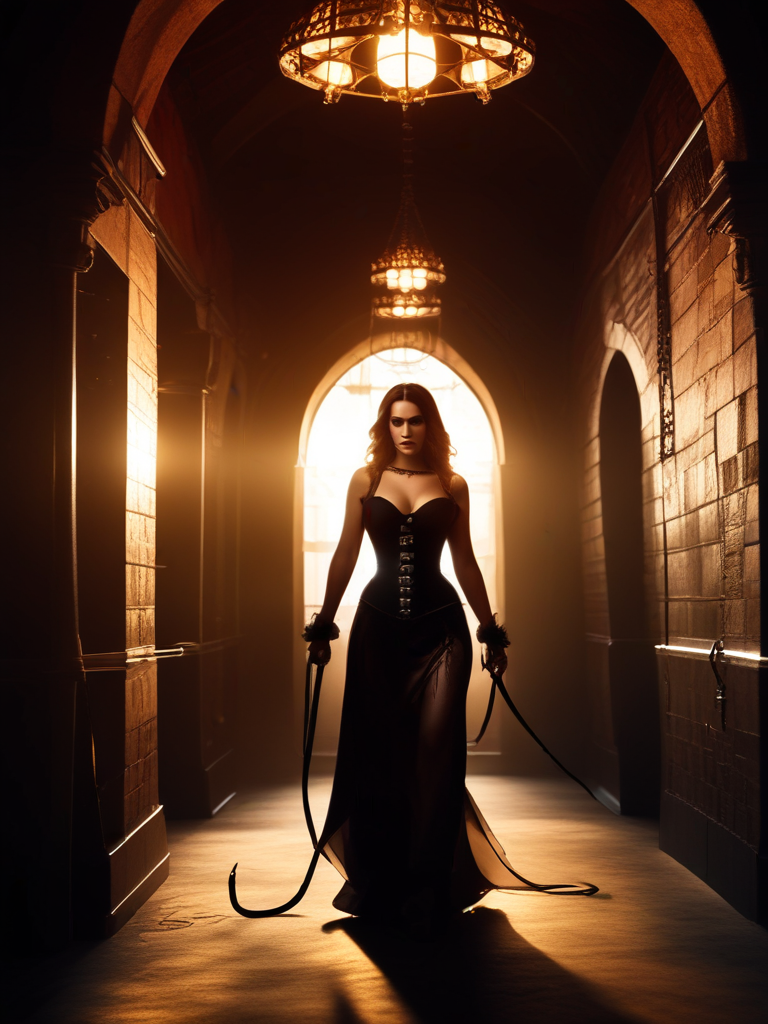 AI-generated femdom image