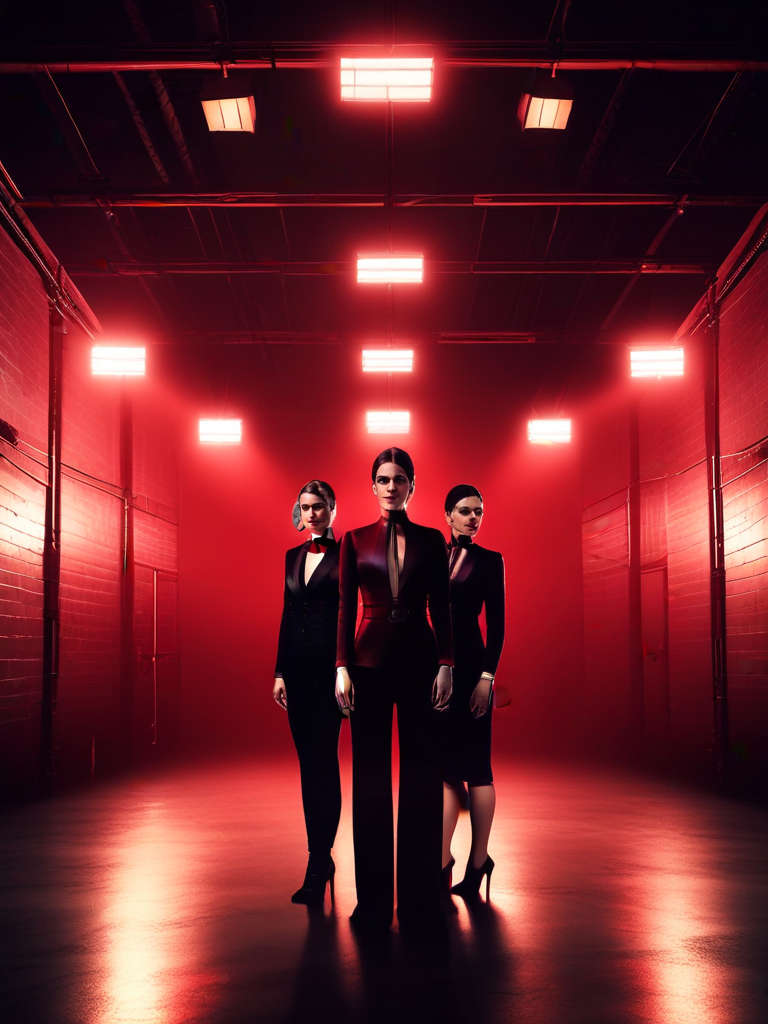 AI-generated femdom image