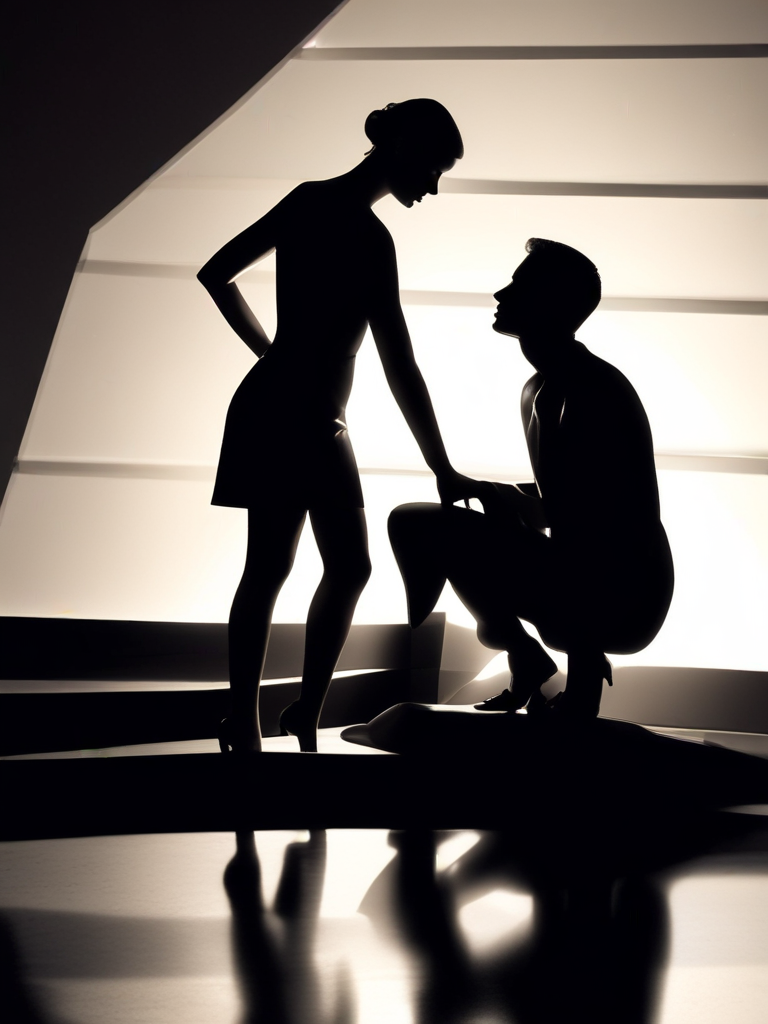 AI-generated femdom image