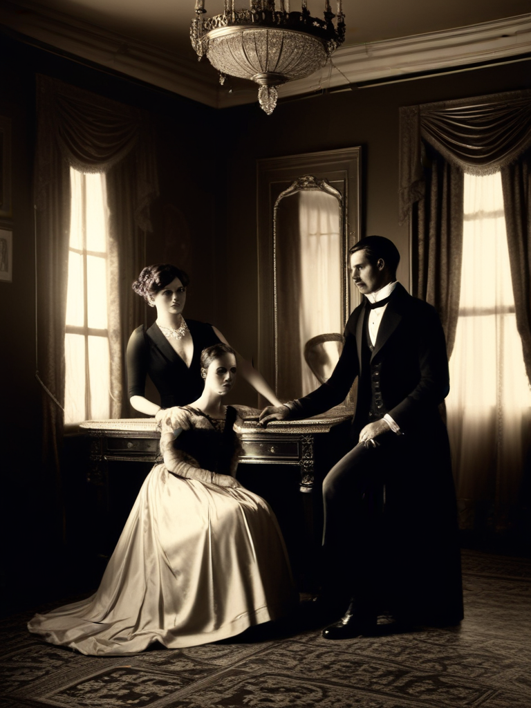 AI-generated femdom image