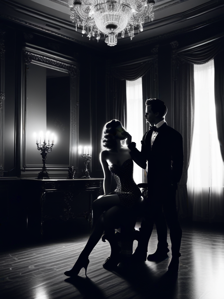 AI-generated femdom image