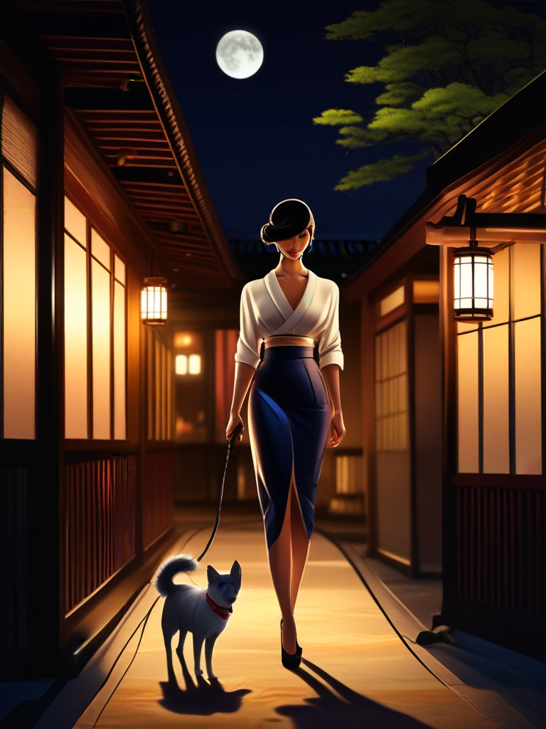 AI-generated femdom image