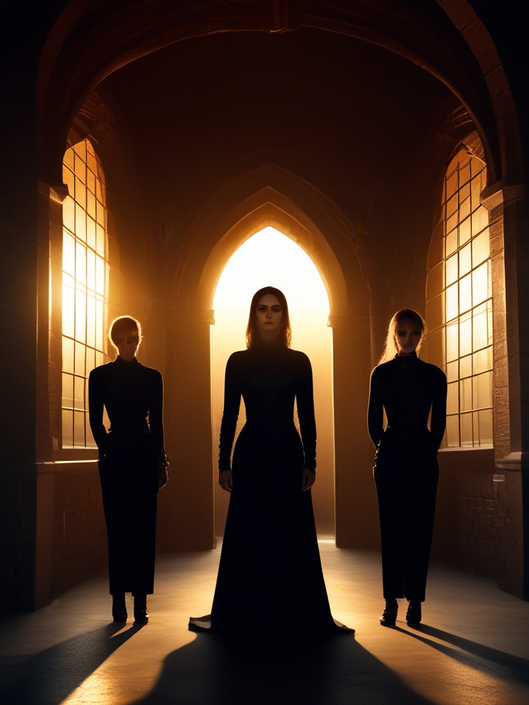 AI-generated femdom image