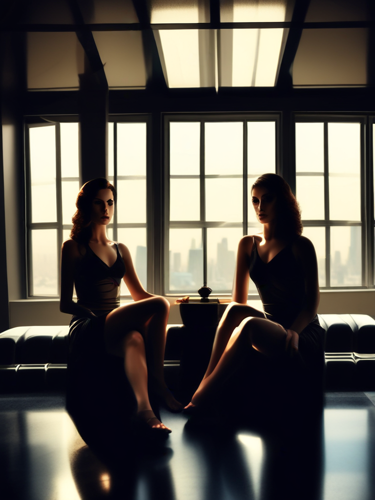 AI-generated femdom image