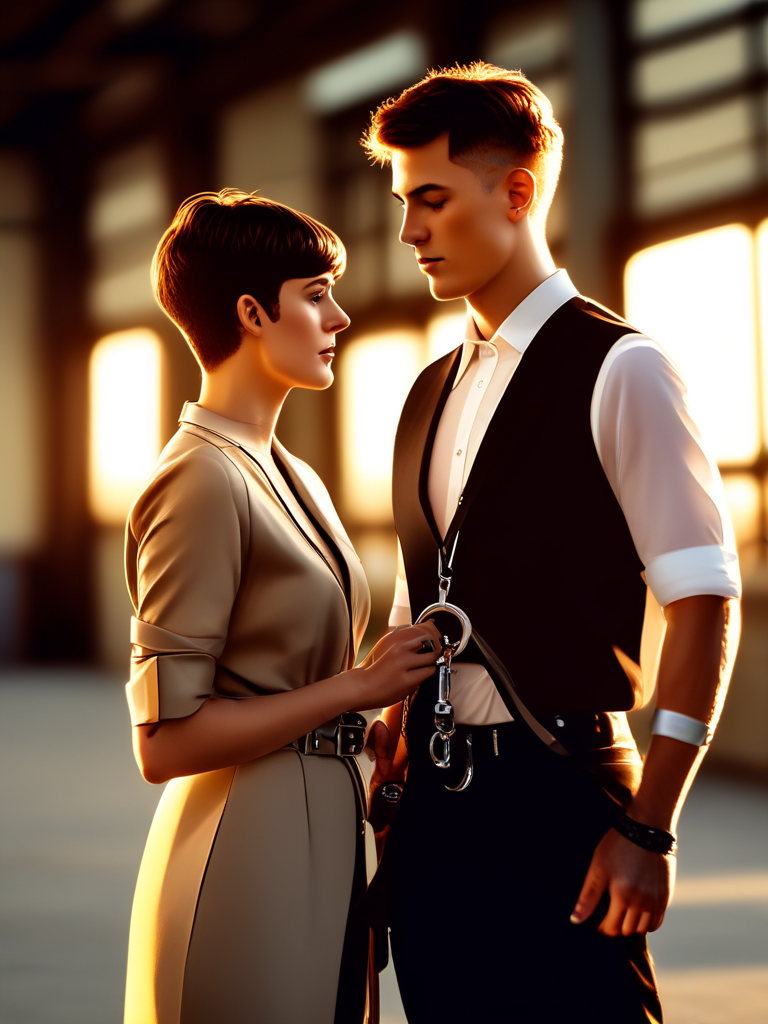 AI-generated femdom image