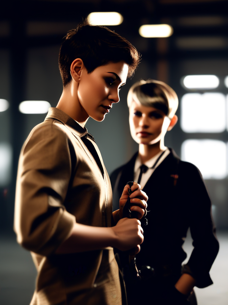 AI-generated femdom image