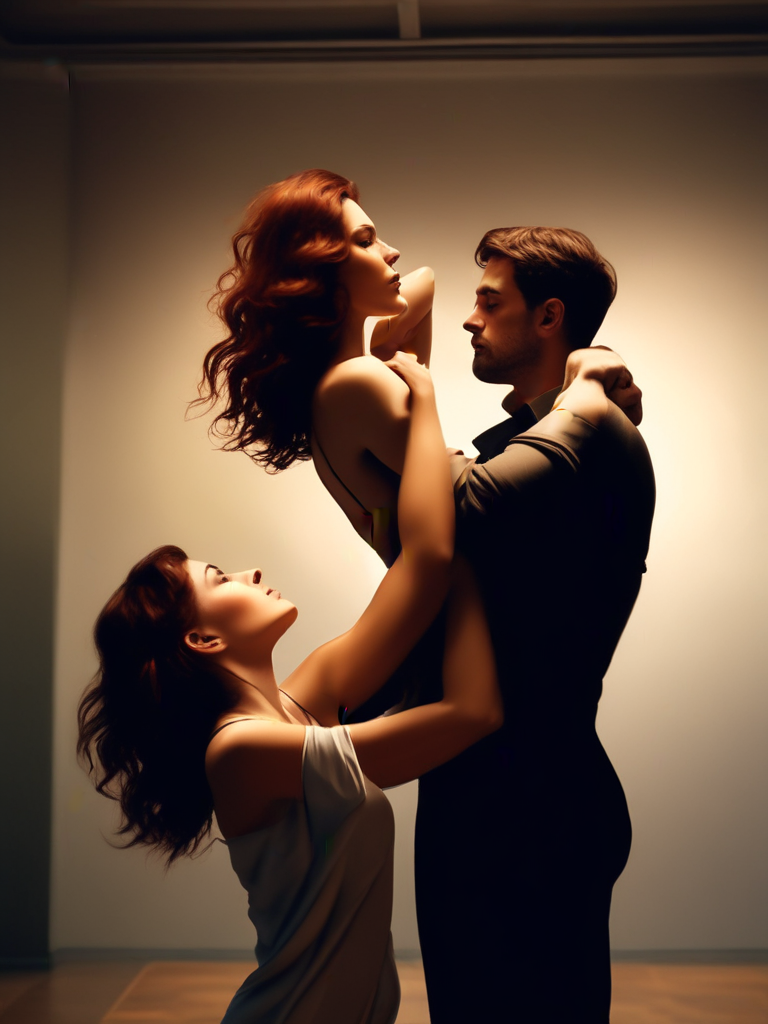 AI-generated femdom image