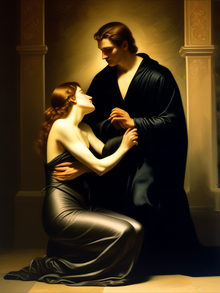 AI-generated femdom image