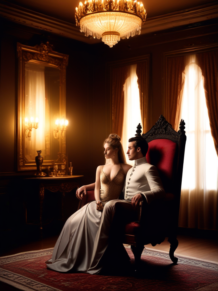 AI-generated femdom image