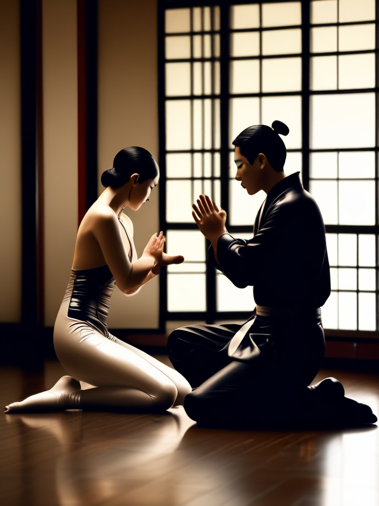 AI-generated femdom image