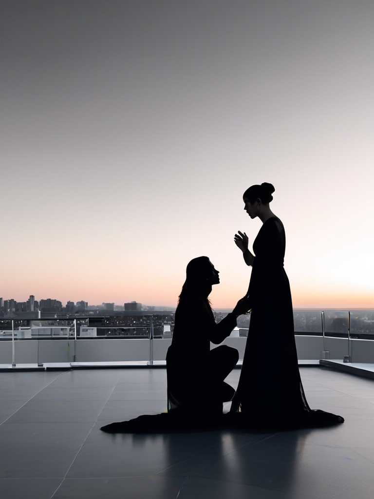 AI-generated femdom image