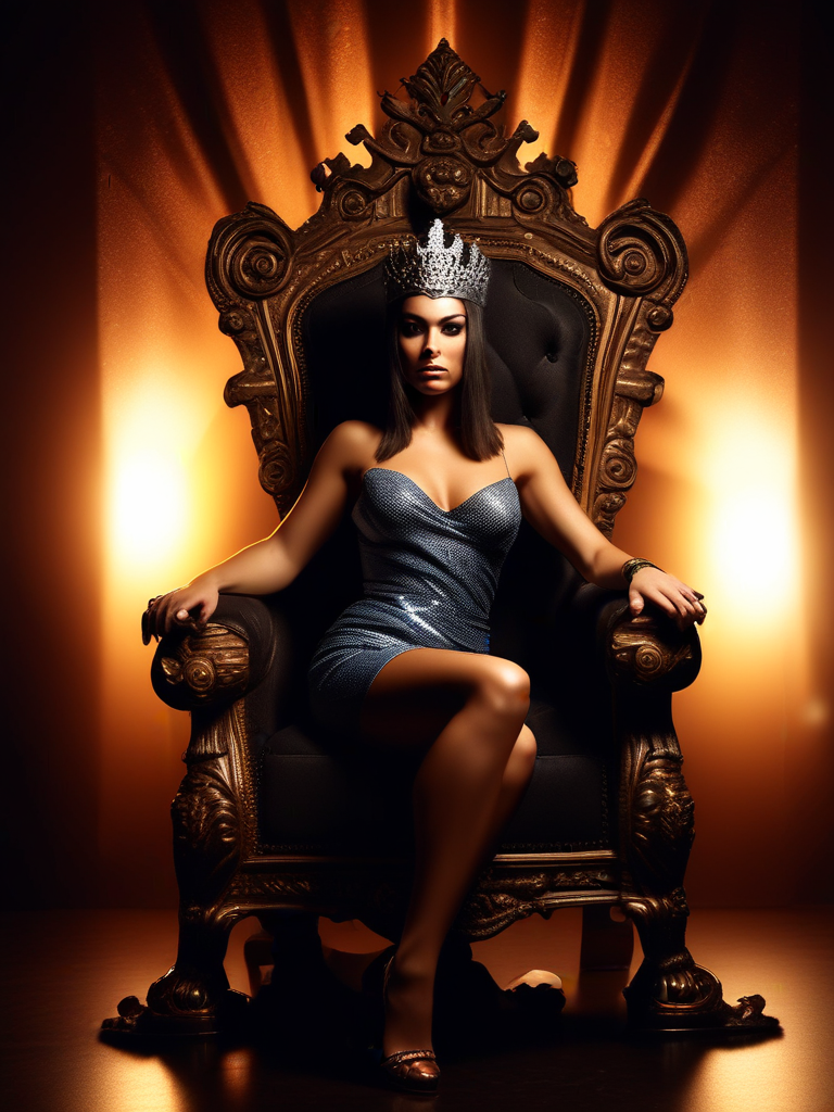 AI-generated femdom image