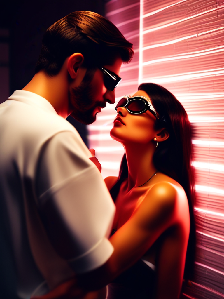 AI-generated femdom image