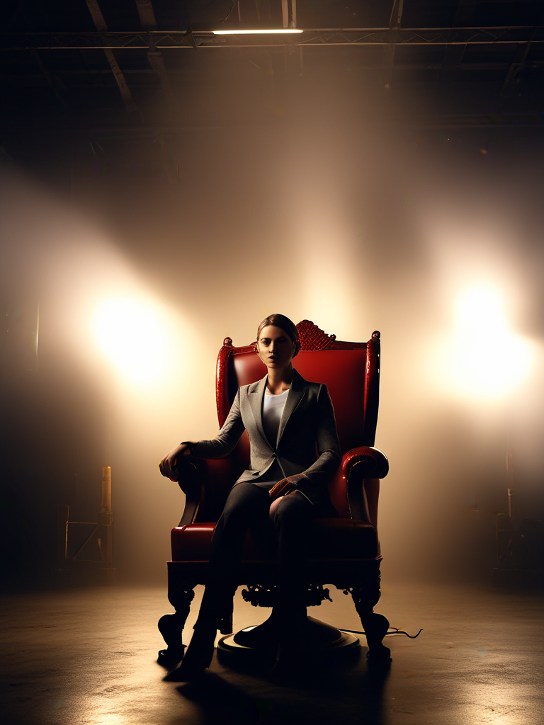 AI-generated femdom image