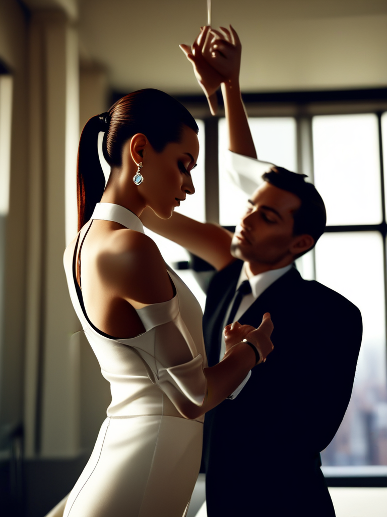 AI-generated femdom image