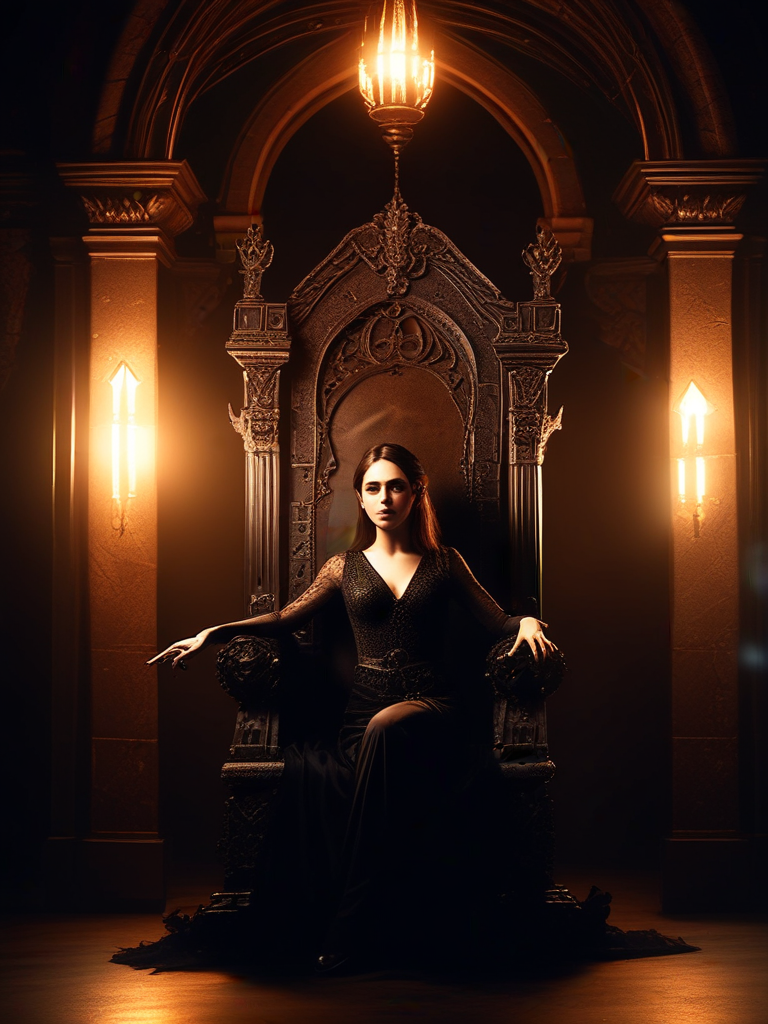 AI-generated femdom image