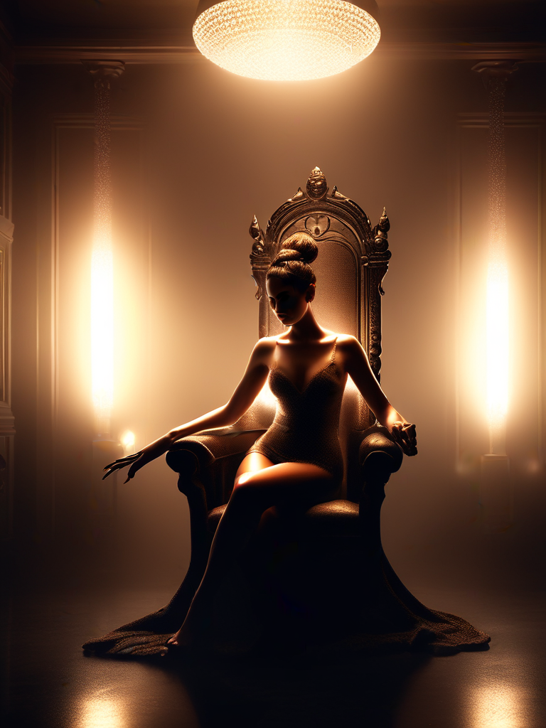 AI-generated femdom image