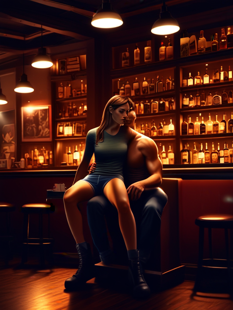 AI-generated femdom image