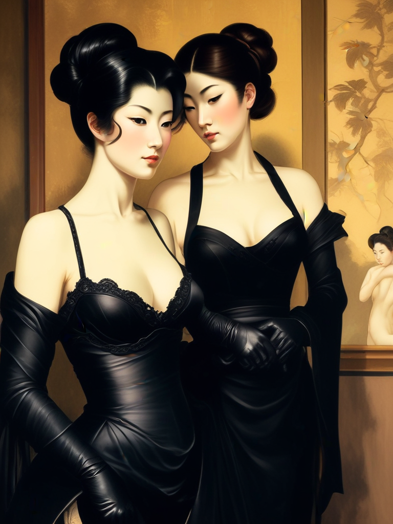 AI-generated femdom image