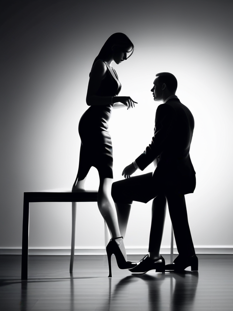 AI-generated femdom image