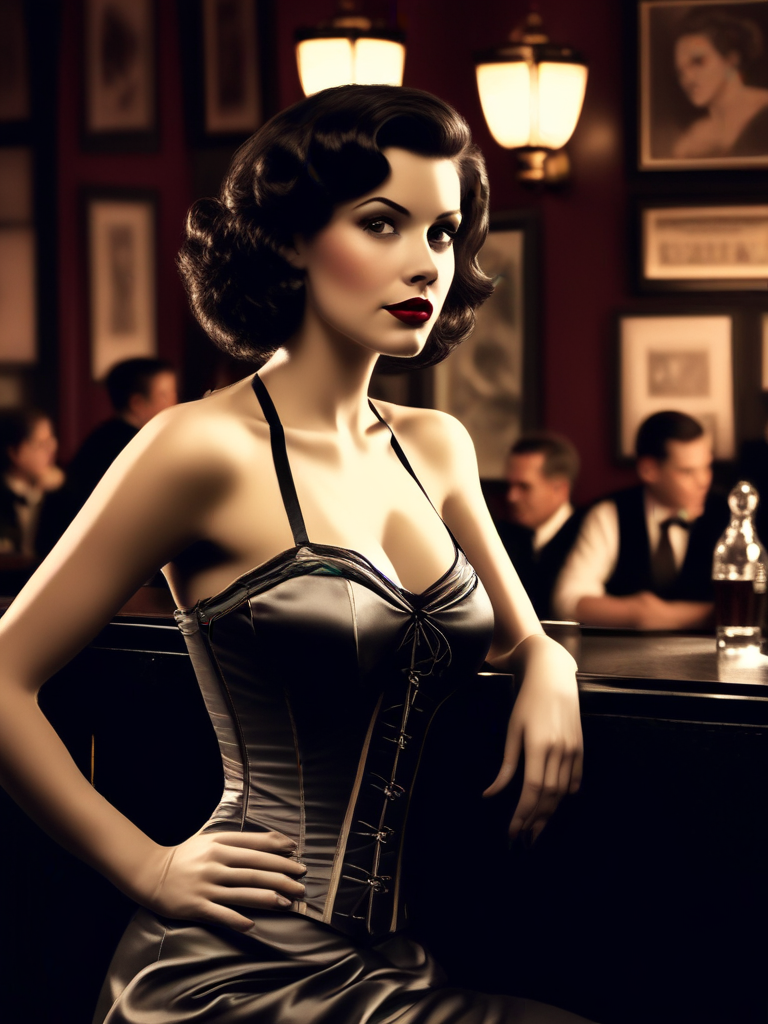 AI-generated femdom image