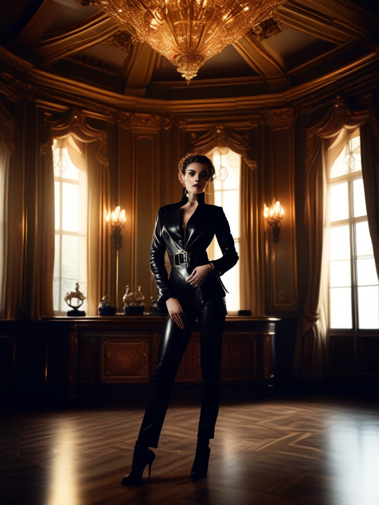 AI-generated femdom image