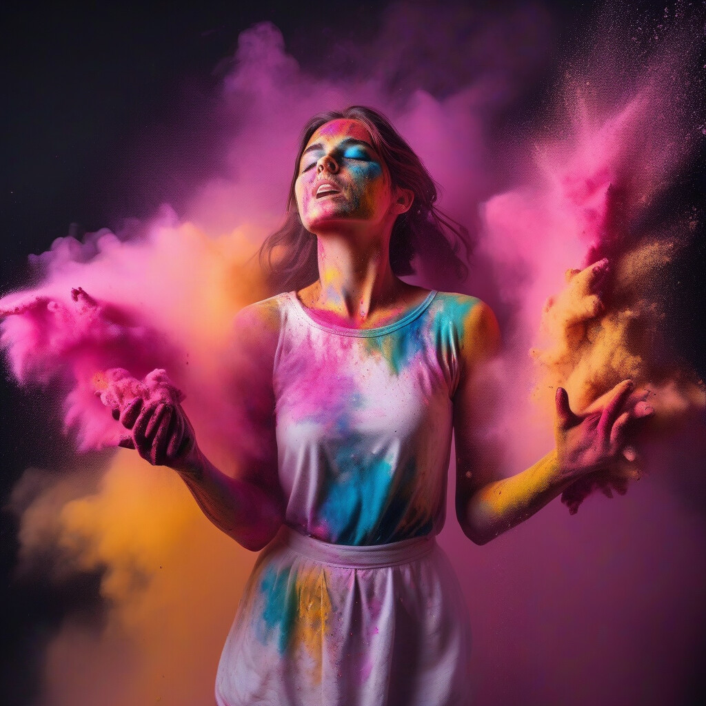 Powder explosion fine art photography