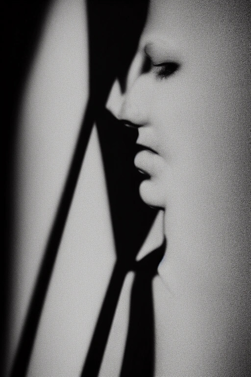 Black and white artistic portrait