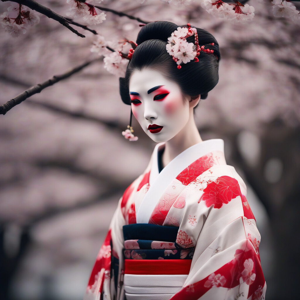 Traditional geisha portrait