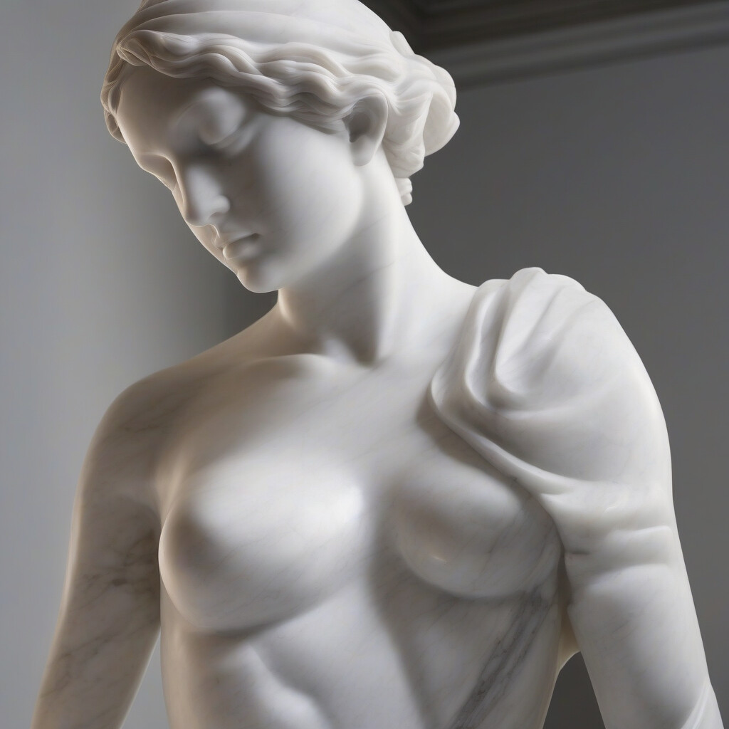 Classical marble female torso sculpture