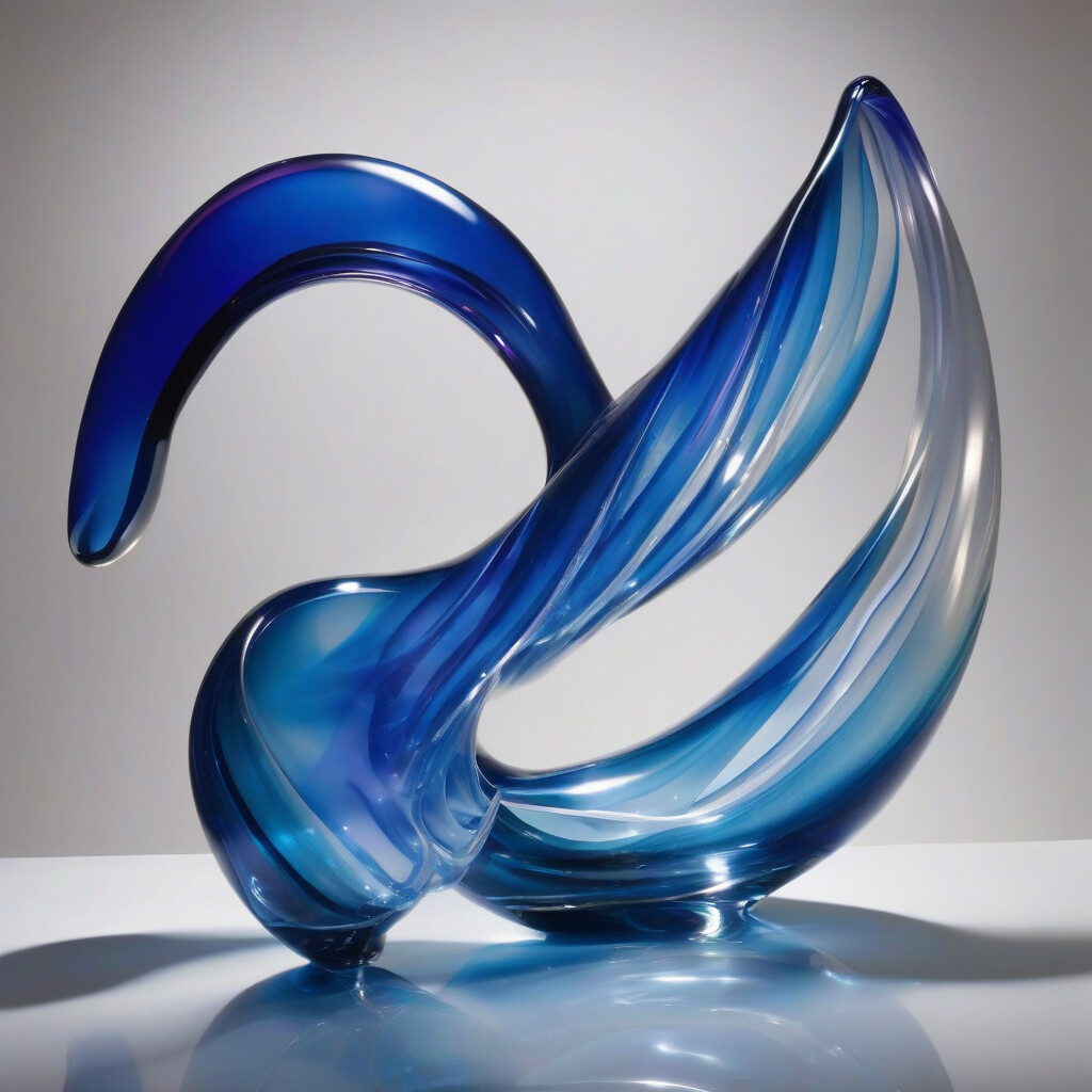 Contemporary blown glass figure