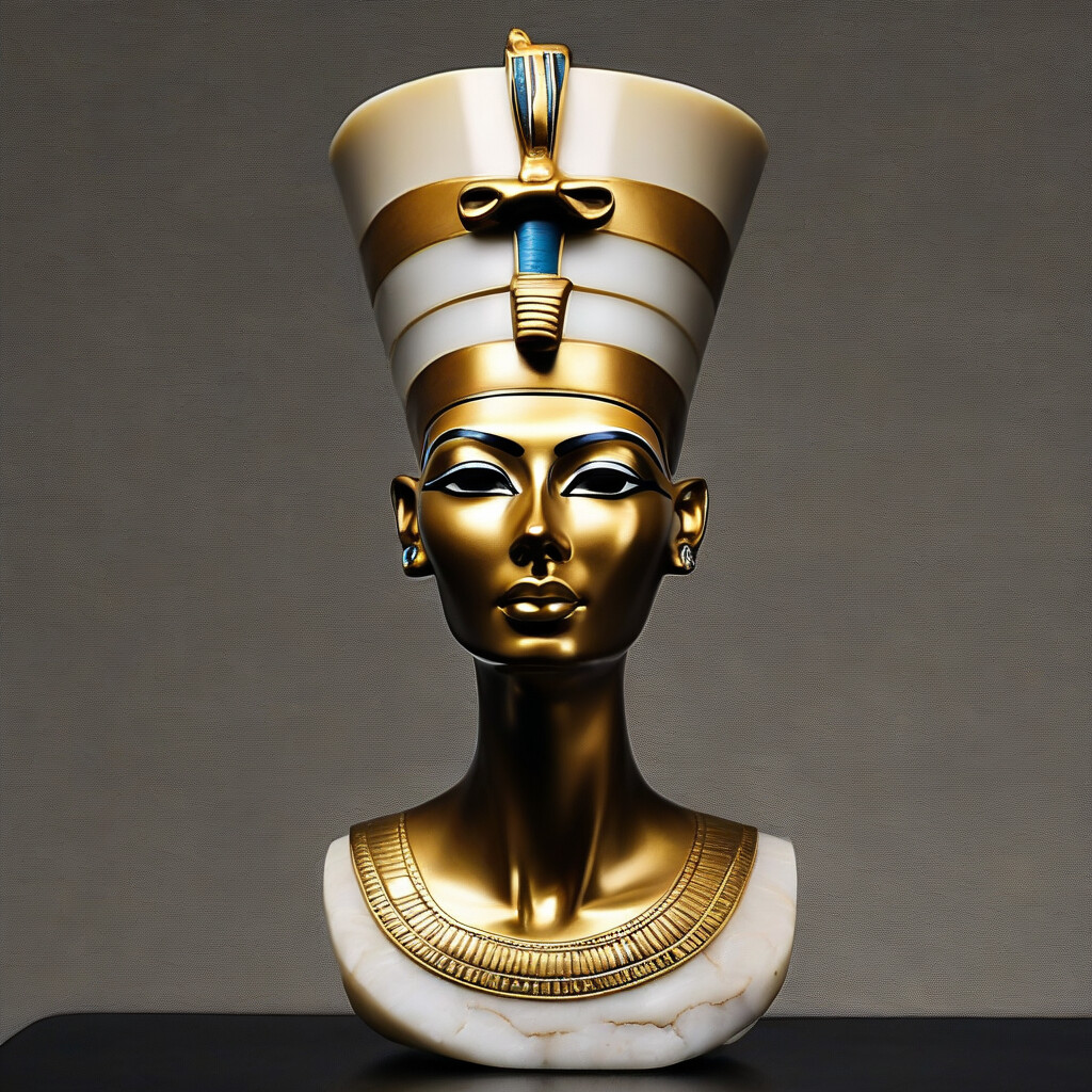 Egyptian queen alabaster bust