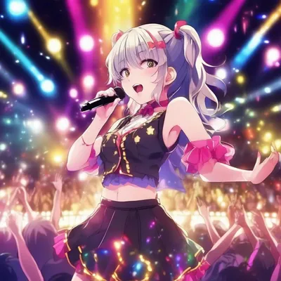 Anime idol concert performance