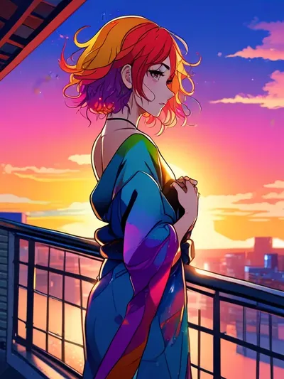 AI-generated anime image