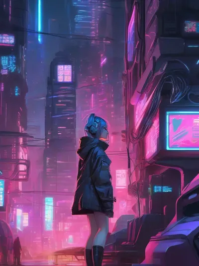 AI-generated anime image