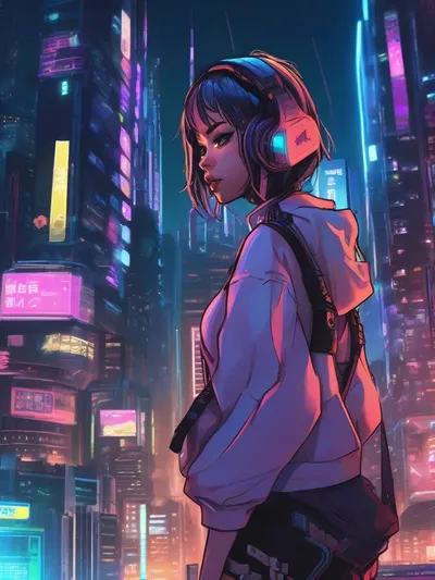 AI-generated anime image