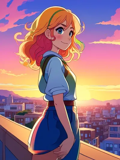 AI-generated anime image