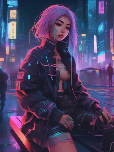 AI-generated anime image